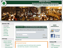 Tablet Screenshot of biblioteka.umwb.edu.pl
